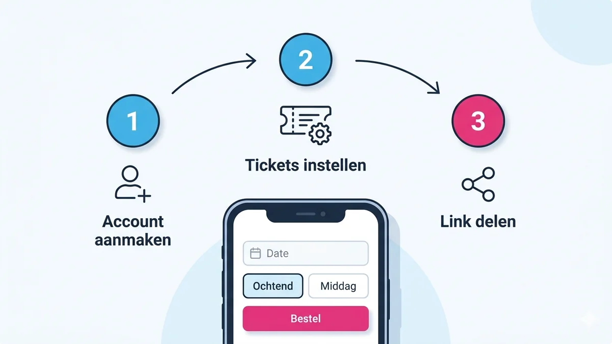 Drie stappen om dagtickets online te verkopen