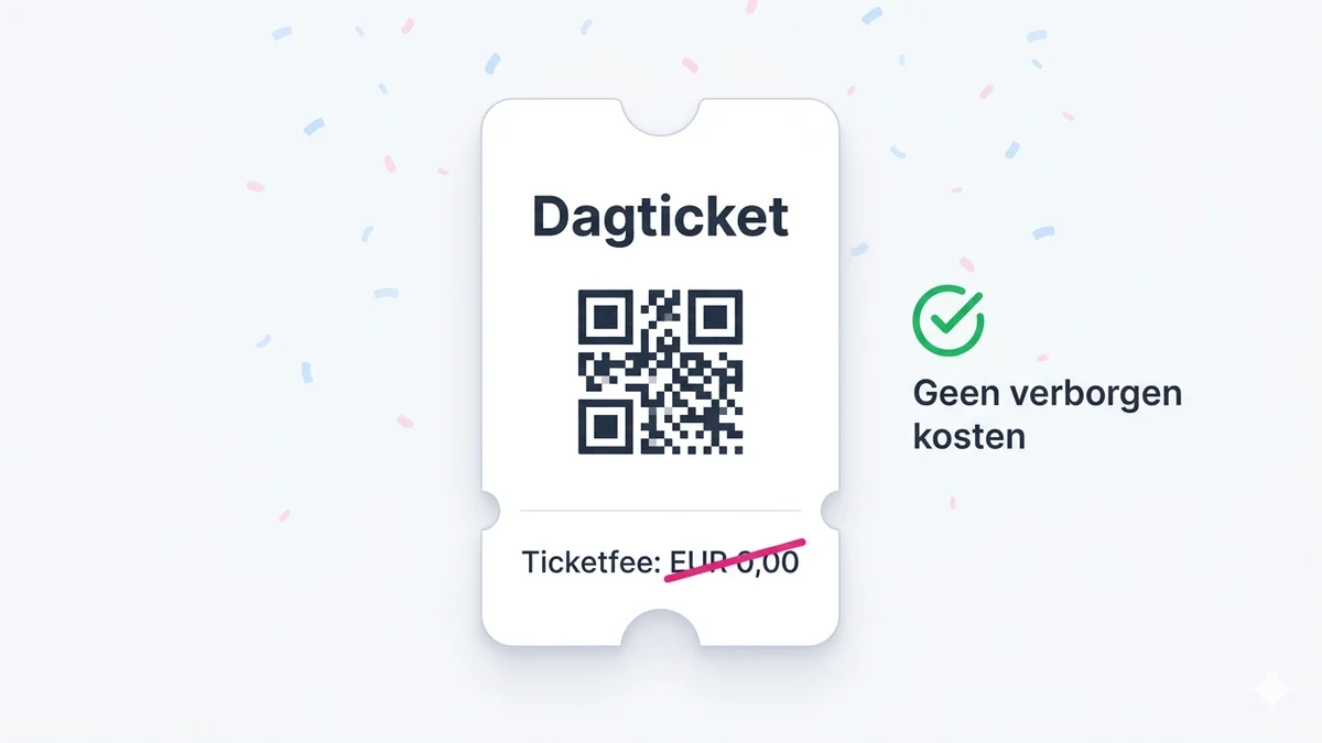 Dagticket zonder ticketfee - geen verborgen kosten