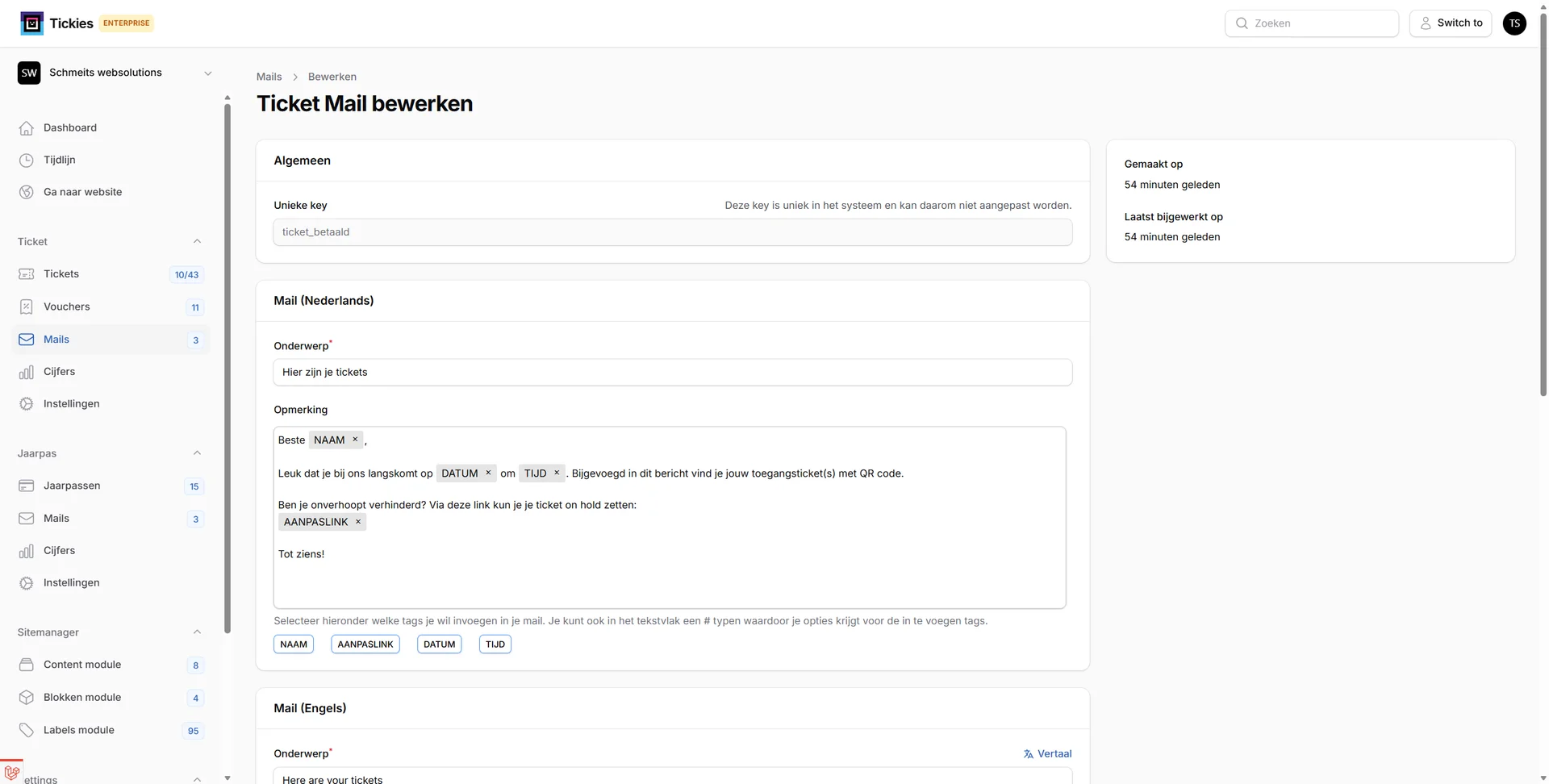 Email template editor